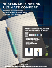 BB7700 - Arundi Recycled Aluminum Pen With Bamboo Plunger
